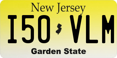 NJ license plate I50VLM