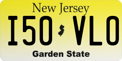 NJ license plate I50VLO