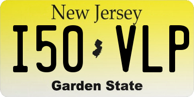 NJ license plate I50VLP