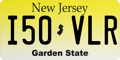 NJ license plate I50VLR