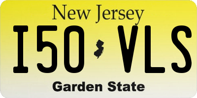 NJ license plate I50VLS