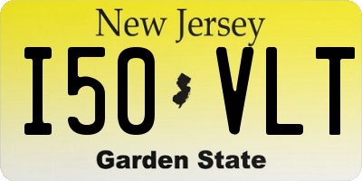 NJ license plate I50VLT