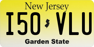 NJ license plate I50VLU