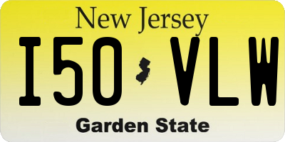 NJ license plate I50VLW