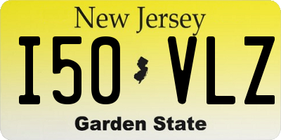 NJ license plate I50VLZ