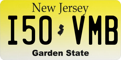 NJ license plate I50VMB