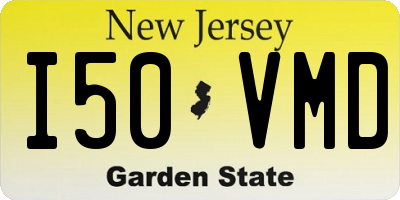 NJ license plate I50VMD