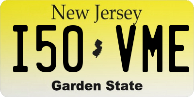 NJ license plate I50VME