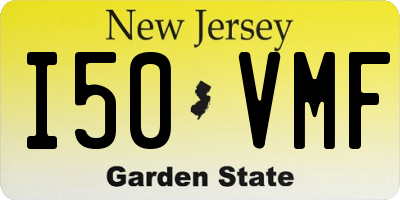 NJ license plate I50VMF