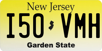 NJ license plate I50VMH