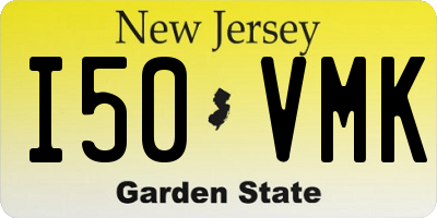 NJ license plate I50VMK