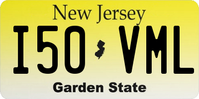NJ license plate I50VML