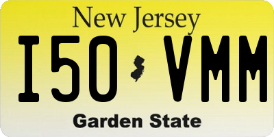 NJ license plate I50VMM