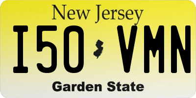 NJ license plate I50VMN