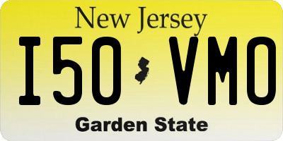 NJ license plate I50VMO
