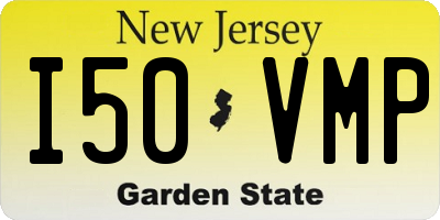 NJ license plate I50VMP
