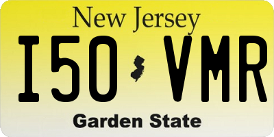 NJ license plate I50VMR