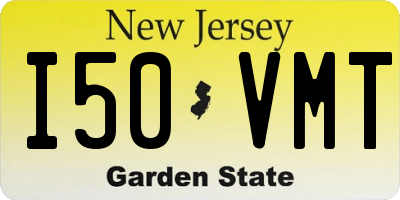 NJ license plate I50VMT
