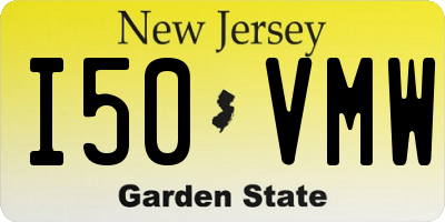 NJ license plate I50VMW