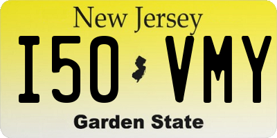 NJ license plate I50VMY