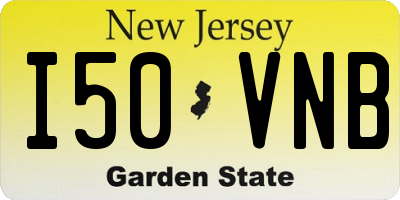 NJ license plate I50VNB