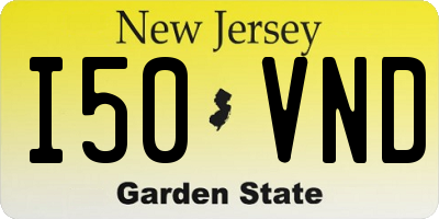 NJ license plate I50VND