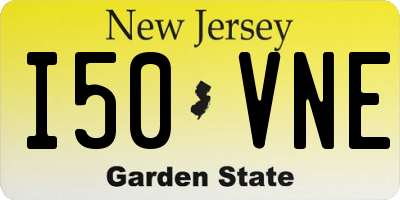 NJ license plate I50VNE