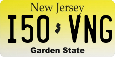 NJ license plate I50VNG