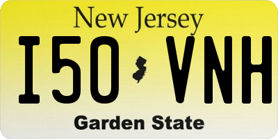 NJ license plate I50VNH