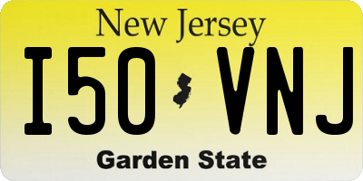 NJ license plate I50VNJ