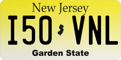 NJ license plate I50VNL