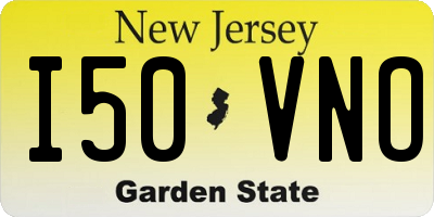 NJ license plate I50VNO