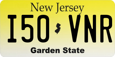 NJ license plate I50VNR