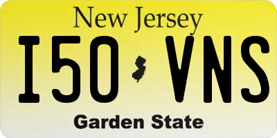 NJ license plate I50VNS