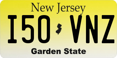NJ license plate I50VNZ