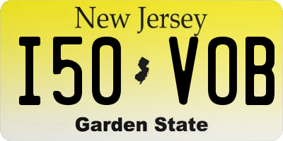 NJ license plate I50VOB