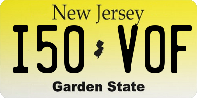 NJ license plate I50VOF