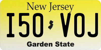 NJ license plate I50VOJ