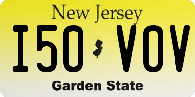 NJ license plate I50VOV