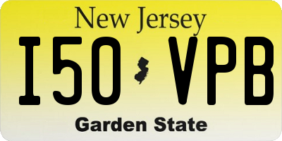 NJ license plate I50VPB