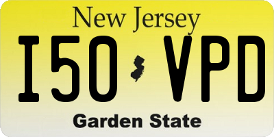 NJ license plate I50VPD