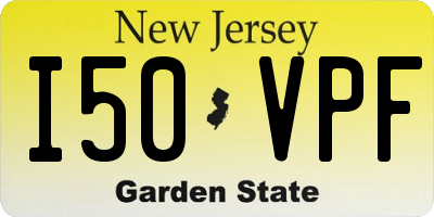 NJ license plate I50VPF