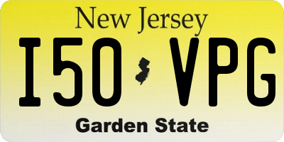NJ license plate I50VPG