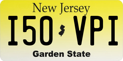 NJ license plate I50VPI