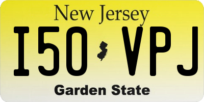 NJ license plate I50VPJ