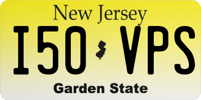 NJ license plate I50VPS