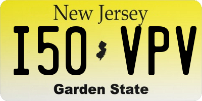 NJ license plate I50VPV