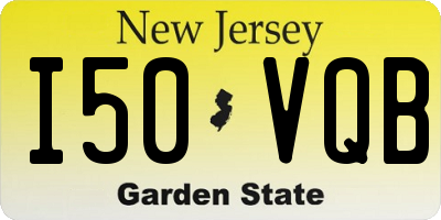 NJ license plate I50VQB