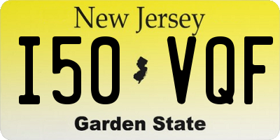NJ license plate I50VQF