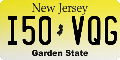 NJ license plate I50VQG
